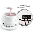 50ml TPO Free Jelly Nail Extension Gel Nail Builder French Nail Gum Venalisa Clear Natural Color Soak Off UV Construction Gel