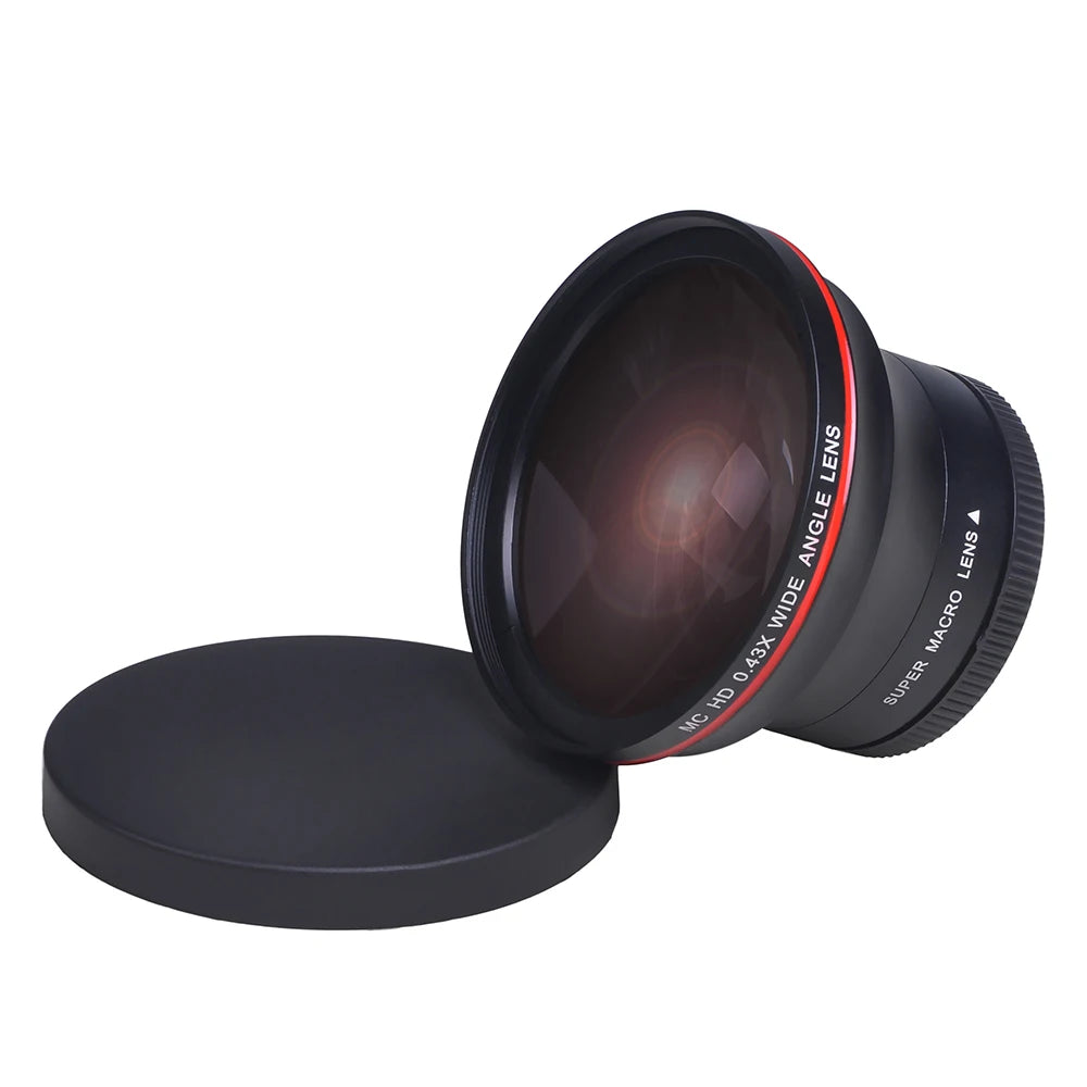 52 55 58MM 0.43x Professional HD Wide Angle Camera Lens Macro for Canon EOS Rebel 77D T7i T6s T6i T6 T5i T5 T4i T3i T3 SL1 1100D