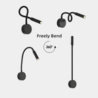 Modern LED Reading Wall Lamp 1W/3W Flexible Hose Bedside Wall Mounted Sconce Bedroom Study Book Wall Light With Switch AC85-265V