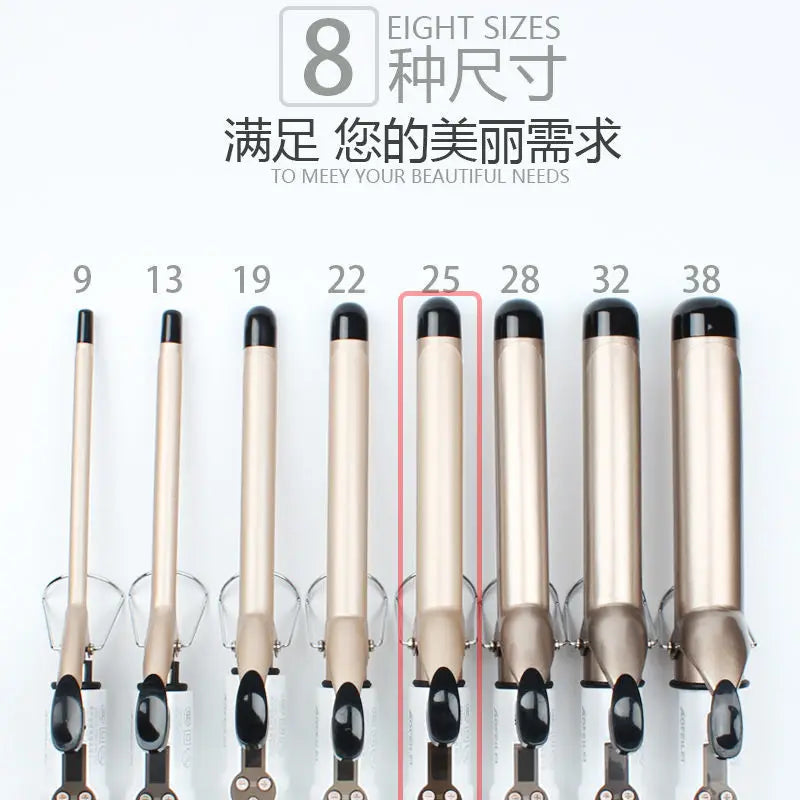 2021 New 9mm-38mm Professional Ceramic Hair Curler Lcd Curling Iron Roller Curls Wand Waver Fashion Styling Tools