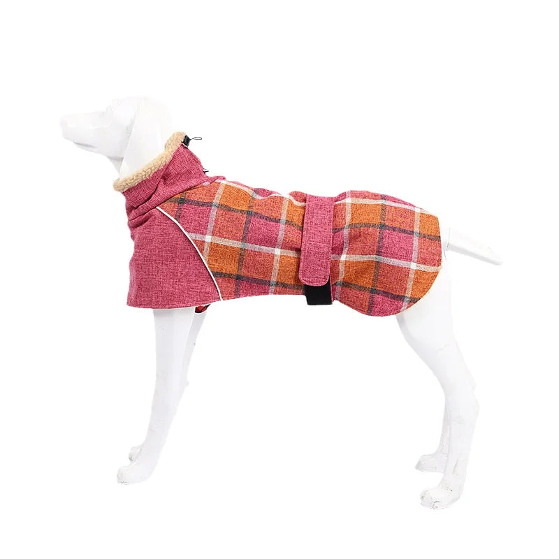 Warm Thicken Big Dog Coat Jacket for Medium Large Dogs Winter Pet Clothes Greyhound Wheeling Clothing mascotas ubranka dla psa