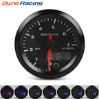 Dynoracing 2" 52mm 7 Colors LED Dual Display Boost Water Oil temp Oil pressure Voltmeter Air fuel Ratio EGT Tachometer Car Gauge