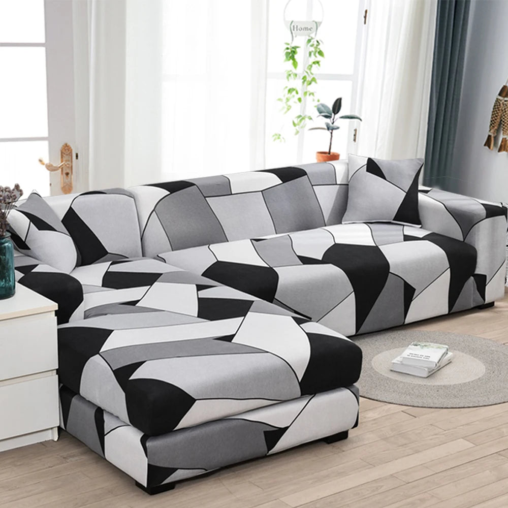 Sofa Cover for Living Room Stretch Printed Sofa Slipcover L shape Corner Sofa Covers funda sofa Elastic Couch Cover 1/2/3/4-seat