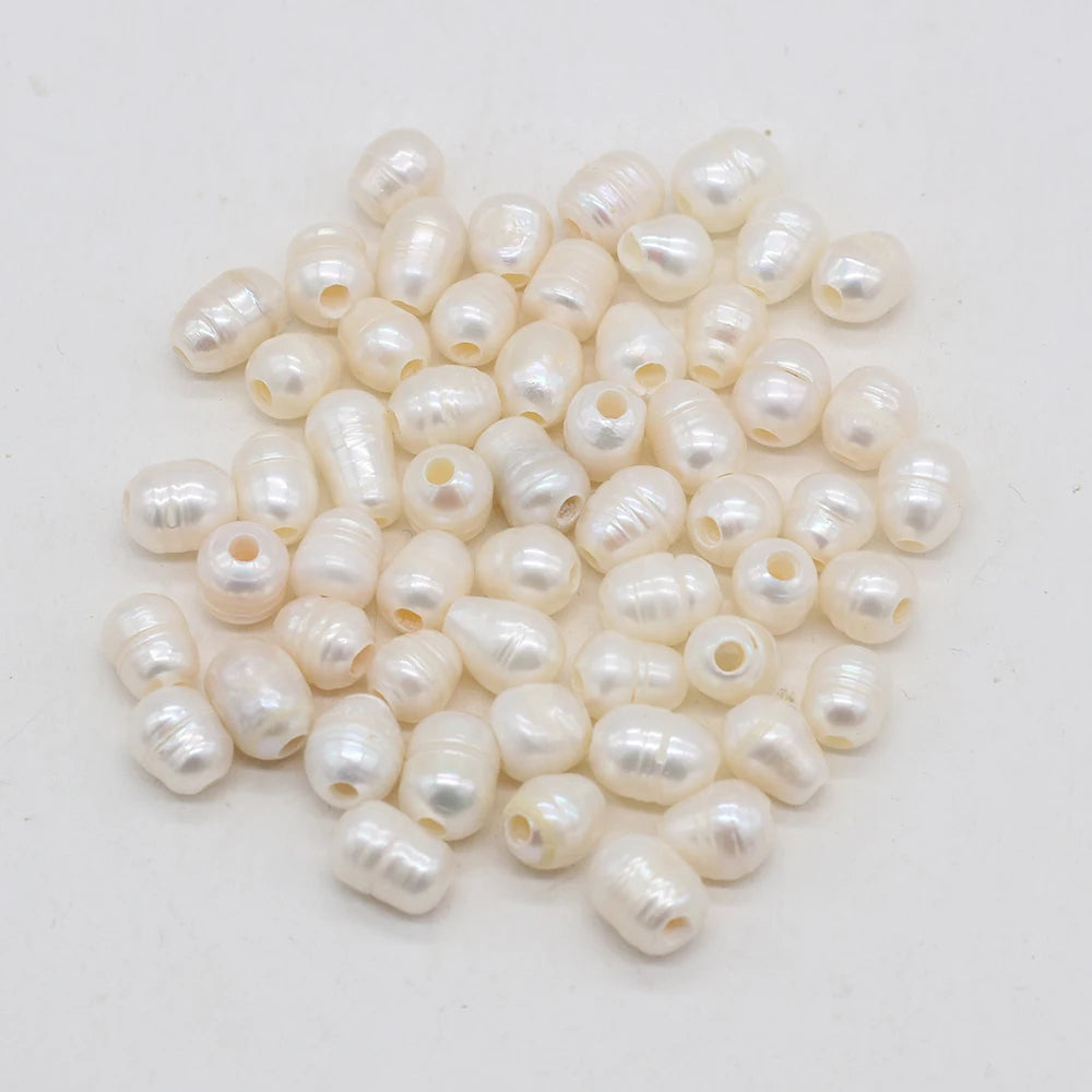 20pcs Natural Freshwater Cultured Pearls Irregular Big Hole Loose Beads for Jewelry Making Charm Necklace Earring Accessories