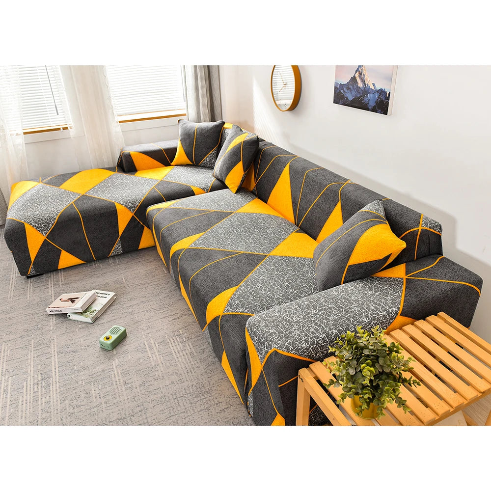 Sofa Cover for Living Room Stretch Printed Sofa Slipcover L shape Corner Sofa Covers funda sofa Elastic Couch Cover 1/2/3/4-seat