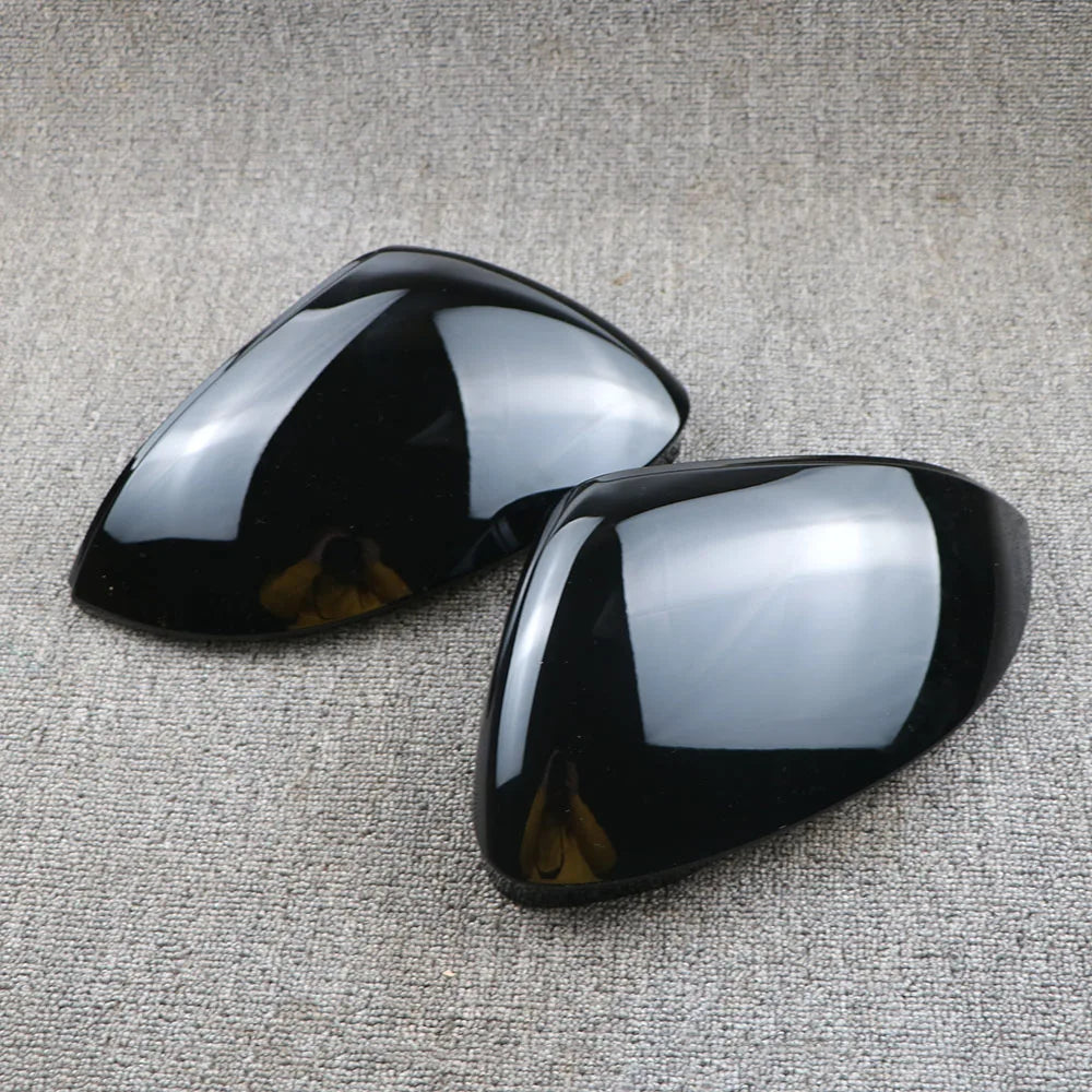 VW Golf 8 MK8 2020 Side Mirror Cover Caps Pair, Black, Blind Spot Assist Compatible