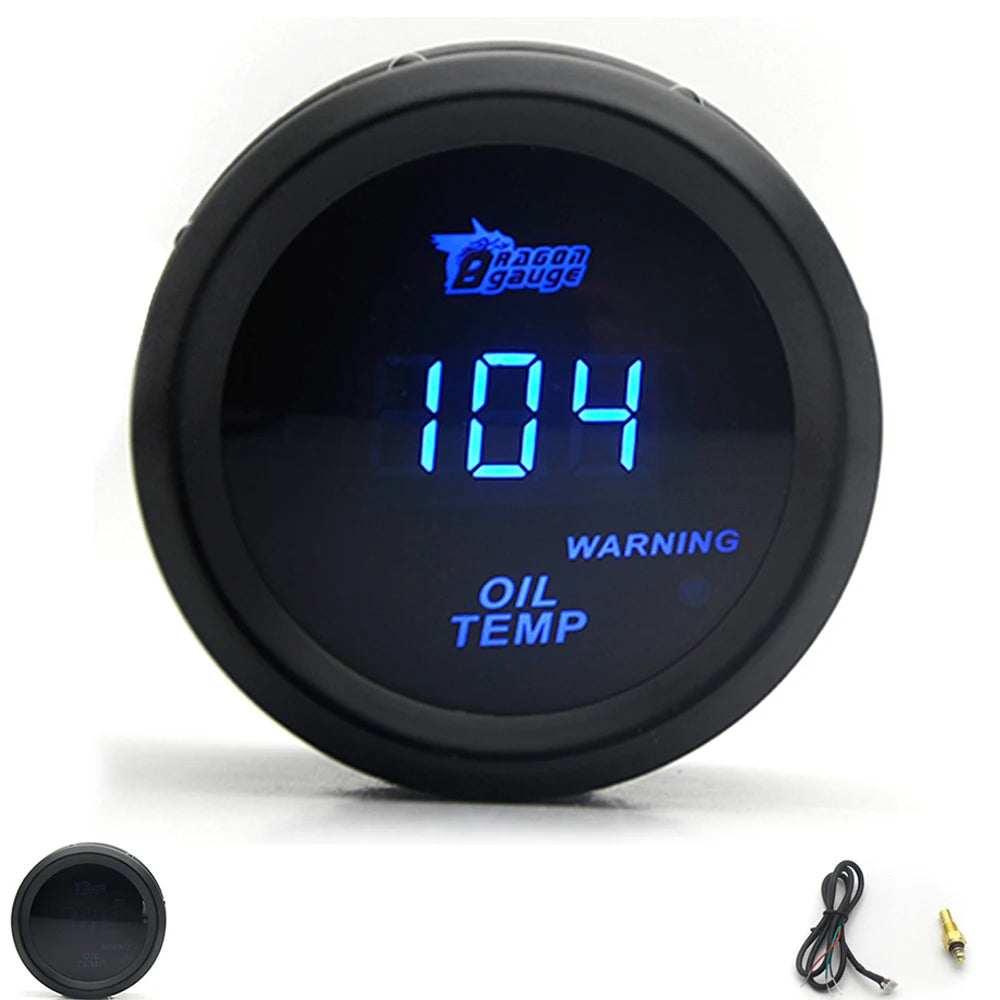 2" 52mm Car Digital Turbo Boost Gauge PSI BAR Water Temp Oil Temp Oil Pressure Gauge Voltmeter EGT Tachometer RPM gauge