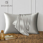 DISANGNI 22 Momme 100% Natural Mulberry Silk Pillowcase for Hair and Skin - Double-Sided Pure Silk, Invisible Zipper Design, 1PC