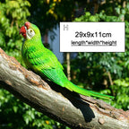 Resin Parrot Wall Mounted Garden Tree Decoration Statue Outdoor Animal Sculpture