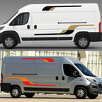 4PCS Car Long Side Stickers Graphics Camper Van Auto Racing Decals For Fiat Ducato Vinyl Film Accessories DIY Decoration