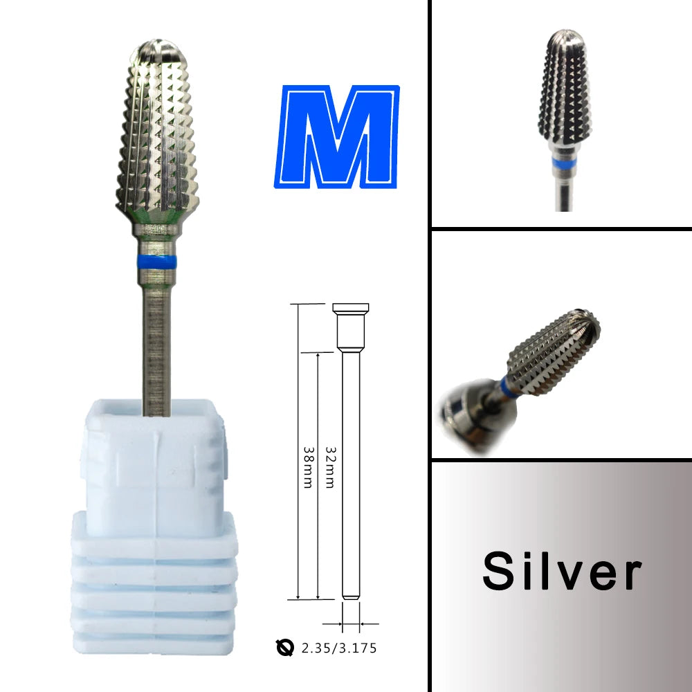 RolinStar Many Sales promotion type Carbide barrel stable shank  Accessories Cutter pedicure nail milling drill bits