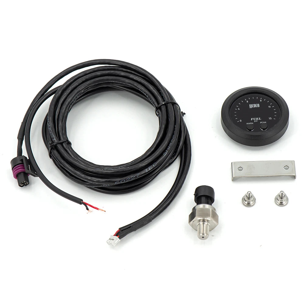 Universal 12v/24v Ultra-thin Electronic fuel pressure gauge with 1/8 npt sensor oil pressure meter red display digital 0-15psi