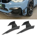 6pcs Carbon Fiber Or Bright Black Car Styling Accessories Front Bumper Side decoration For BMW F80 M3 For BMW F82 M4