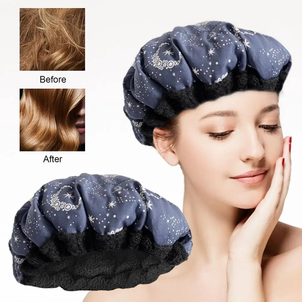 Microwavable Hot Head Thermal Heat Caps Flaxseed Baked Oil Care Heating Caps Hair Mask Deep Conditioning Thermal Heating Steamer