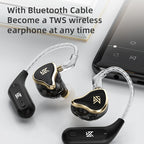 KZ ZAS Earphones 7BA+1DD Dynamic Hybrid Wired Headphones HiFi Bass Sport Headset With Microphones in Ear Monitors