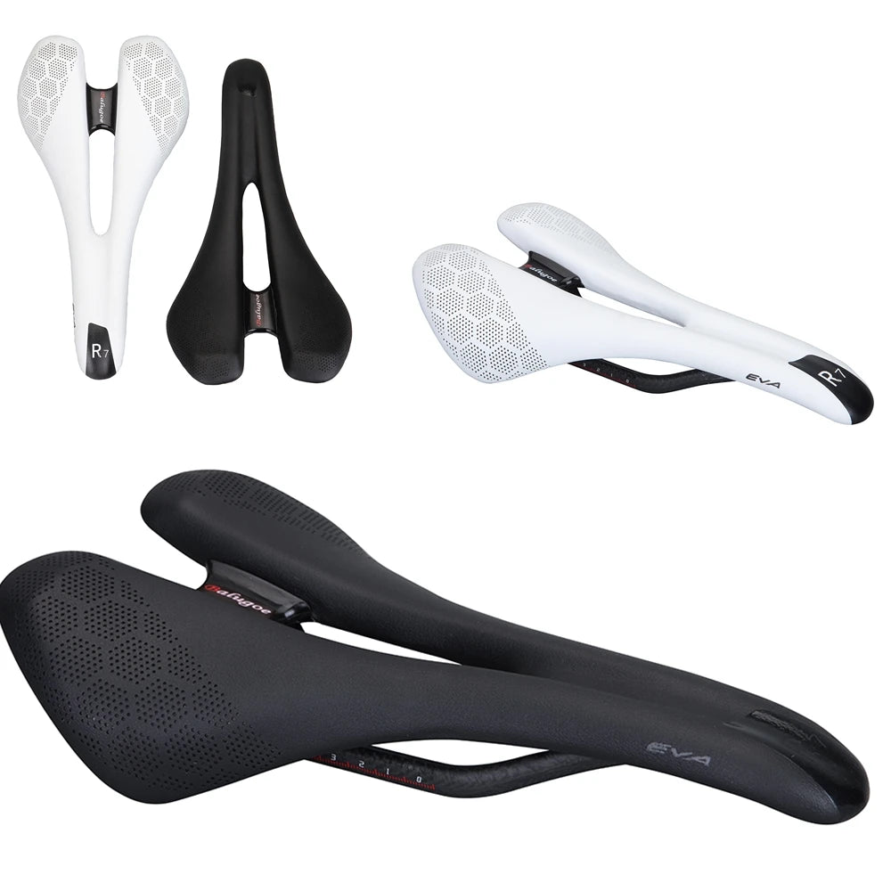 Bicycle Hollow Saddle for MTB Road Bicycle, Full Carbon Fiber, New Design, High Quality, R7, 168g, 2022