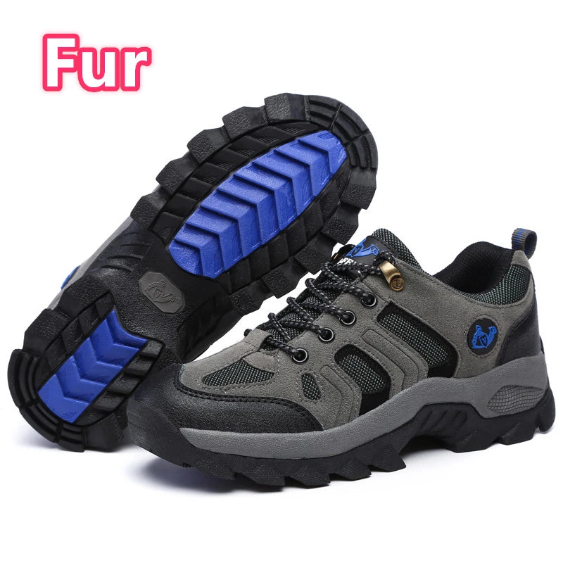 Outdoor Men Women Hiking Shoes Fashion Winter Warm Fur Trail Running Shoes Lace Up Spring Lager Size Summer Sneakers Waterproof