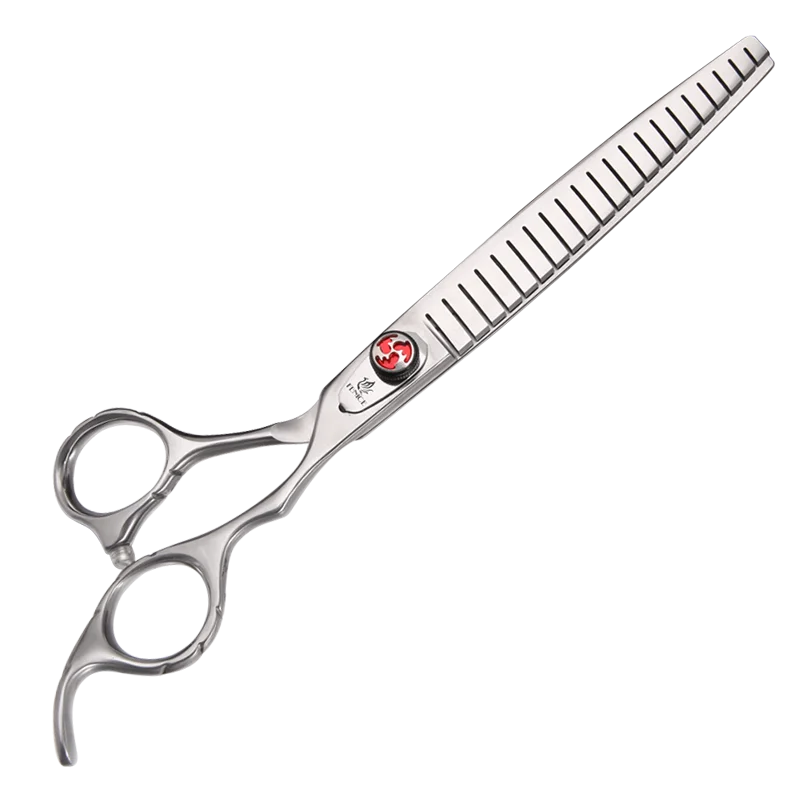 Fenice Professional JP440C 7/7.5 inch Pet Fluffy Thinning Grooming Scissors Straight Dog Scissors Thinner Shears  Rate 80%