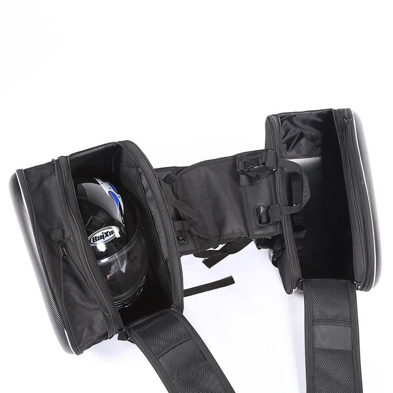 2PCS Universal fit Motorcycle Pannier Bags Luggage Saddle Bags Side Storage Fork Travel Pouch Box Motorcycle Side Helmet Riding