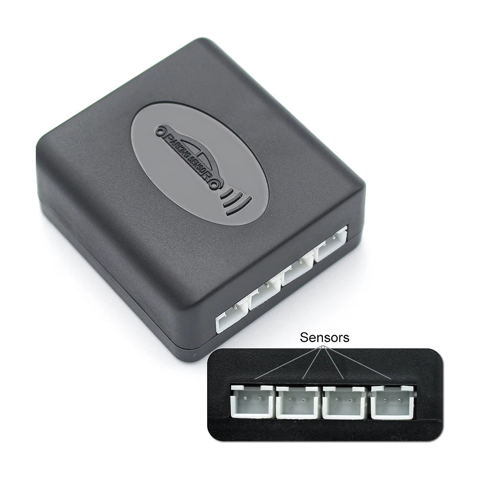GreenYi Car Parking Sensor Assistant Parktronics 4 Black/Silver/White 13mm Flat Sensors Reverse Radar Sound Buzzer Alarm Sound
