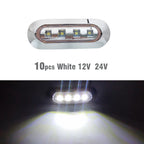 10pcs Side Marker Tail Light Amber 4 SMD 12V 24V Waterproof Led Marker Lamp Trailer Light Rear Side Lamp Truck Light