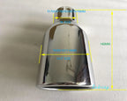 Stainless steel Single The flat edge universal  muffler tail throat Car modification Exhaust pipe ajax 2022 2023 h7 androidauto