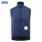 KEMALOCE Cycling Vest Wind Navy Blue Men 2023 Sleeveless Bicycle Gilet Black Lightweight Outdoor Windproof MTB Sports Wind Vest