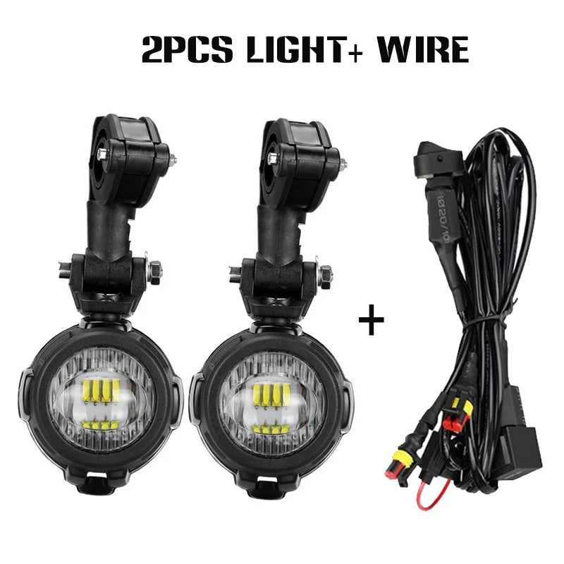 E9 Mark Motorcycle LED Fog Lights For BMW R1250GS ADV F800GS R 1250 GS LC Yamaha MT07 MT09 Auxiliary Light Assemblie
