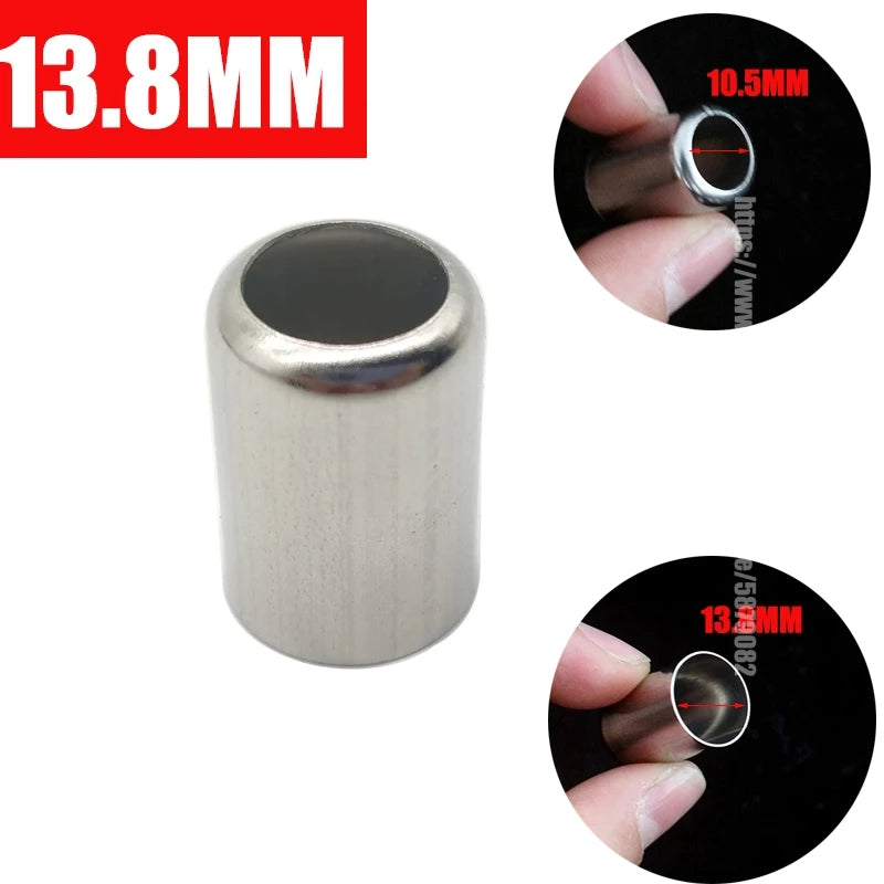 50Pcs-Pack High-Pressure Hose Crimp Tools Stainless Steel Sleeve Pipe Exhaust Connector 11.5MM -18MM Pipe Joiner