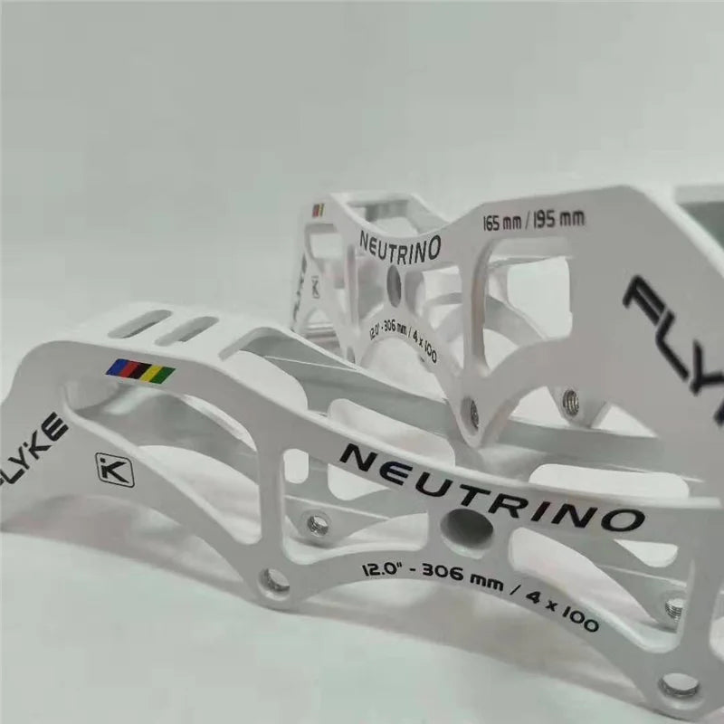 Flyke Neutrino inline speed skate frame 1 pair, black/white, 3x90-125mm or 4x90-110mm