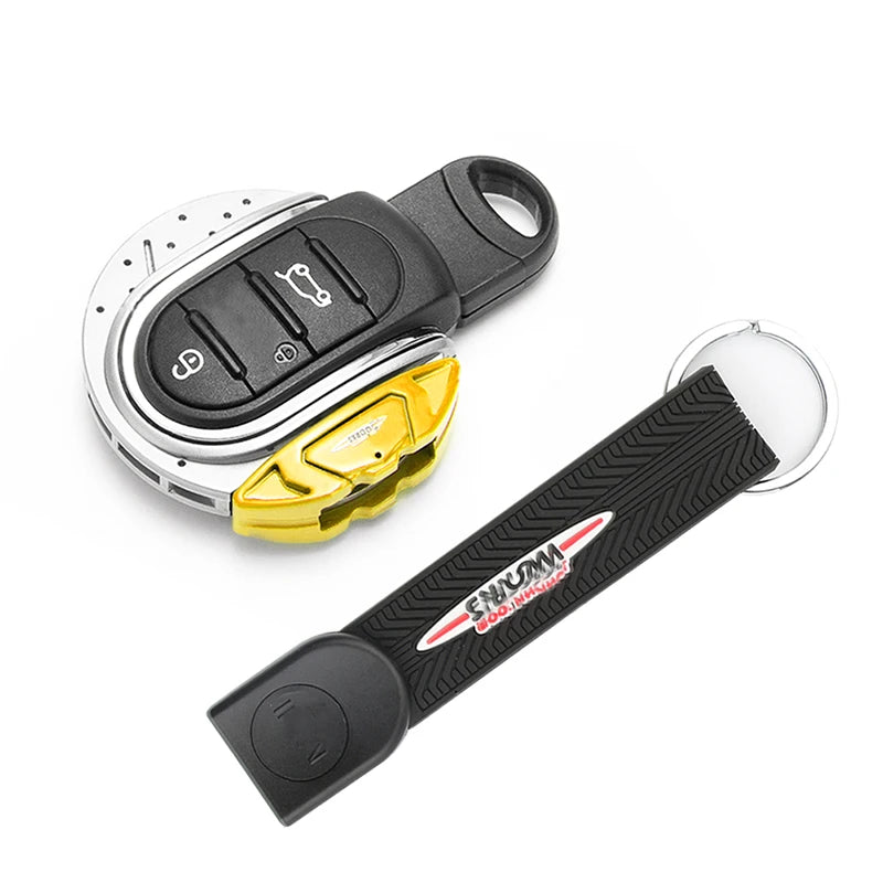 Smart Key Cover JCW Brake Disc Style Shape 3/4 button Key Fob Case Shell with Keychain Ring Belt For MINI Cooper F55 F56 F57 F60