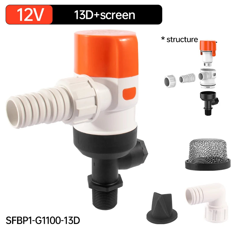 Aerated bait pump, live fish tank pump, marine Luya submarine pump, DC submersible pump