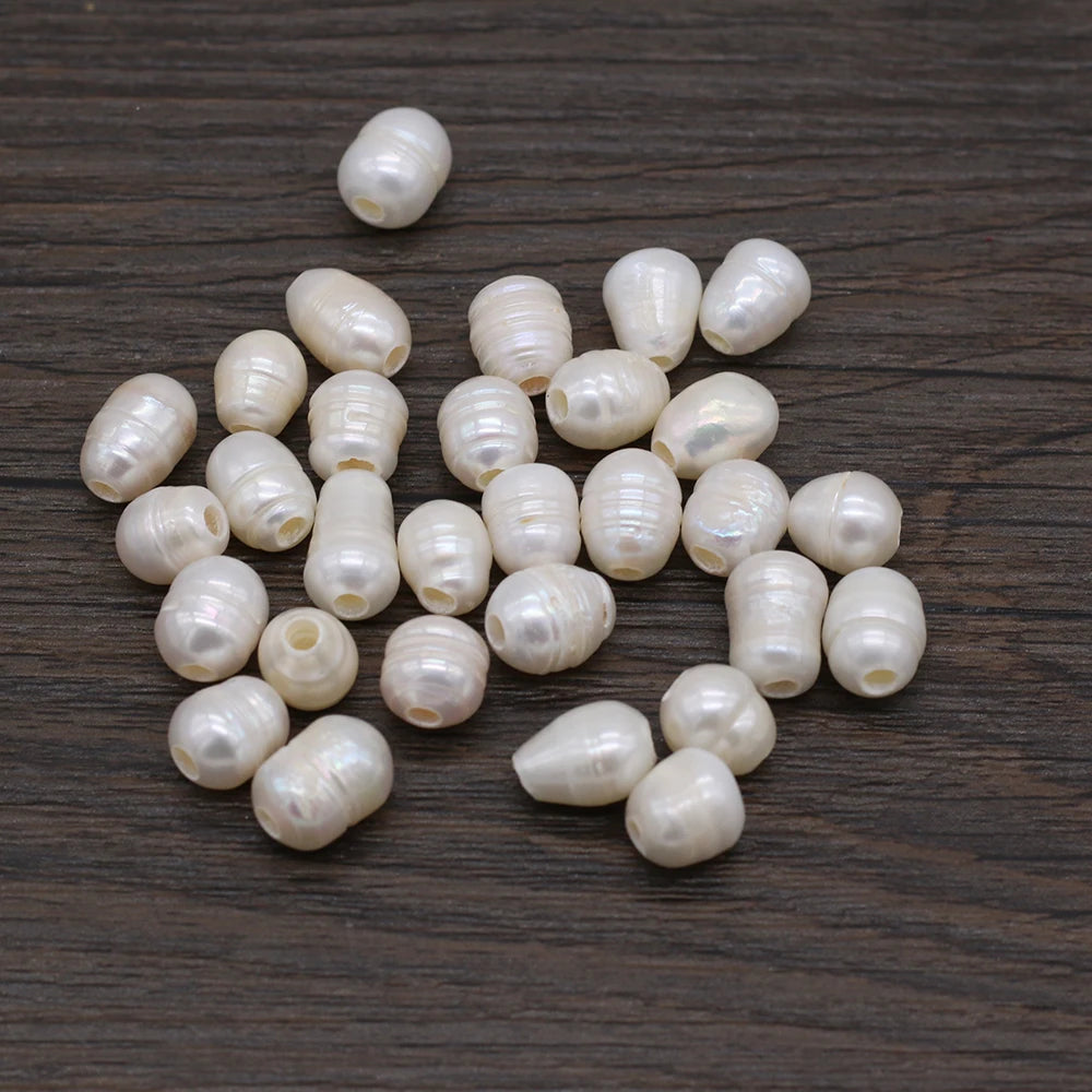20pcs Natural Freshwater Cultured Pearls Irregular Big Hole Loose Beads for Jewelry Making Charm Necklace Earring Accessories