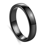Somen Classic 2/4/6/8mm Dome Black Tungsten Carbide Ring Polished For Women Engagement Rings Wedding Band Jewelry anillos mujer