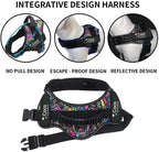 Dogs Harness Customizable Personalized Patches Dog Vest Eazy Control Handle Adjustable Backing Small Medium Large Pet Dog Collar
