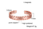Vinterly Pure Copper Bracelets Men Magnetic Arthritis Relief Adjustable Magnets Cuff Banglse Health Energy Jewelry Women Men