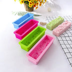 Rectangular Rose Flower Silicone Soap Mold Flexible Toast Loaf Cake Chocolate Fondant Mould Handmade Soaps Making Tool