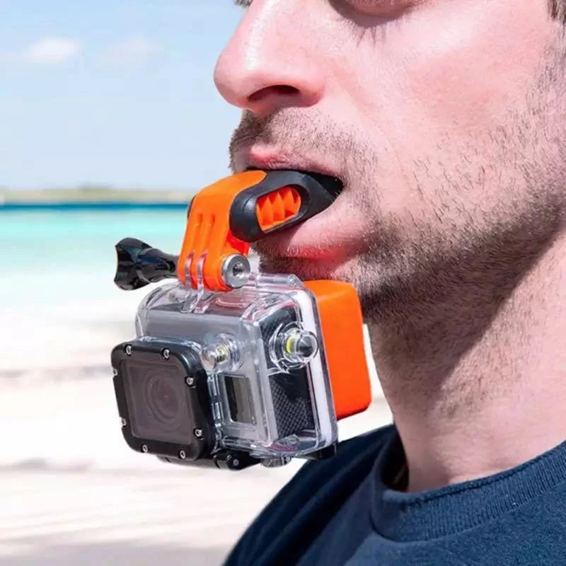 Mouth Mount Kit Surfing Skating Boating Dummy Bite Mouth with Screw for Hero 10 9 8 7 6 5 4 3+ 3 2 1 Action Cameras