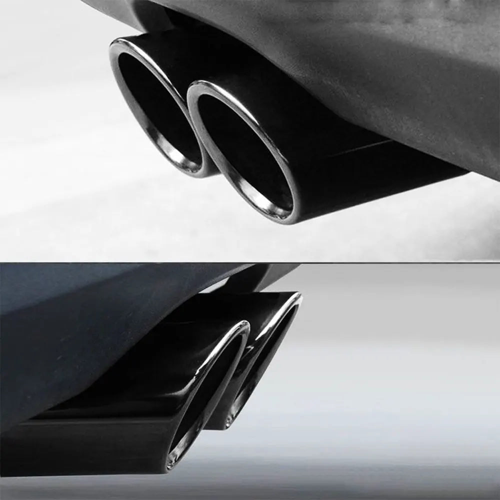 DSYCAR 1pair Chrome Plating Stainless Steel Car Exhaust Muffler Tip Pipes Covers ,universal car accessories
