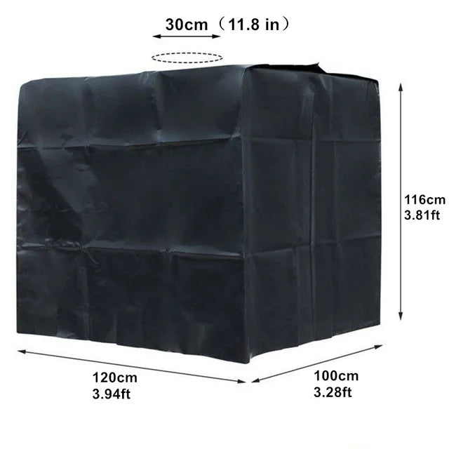 Professional 1000 Liters IBC Water Tank Cover Outdoor Garden Furniture Waterproof Anti-Dust Wind Rain Sun Snow Protection