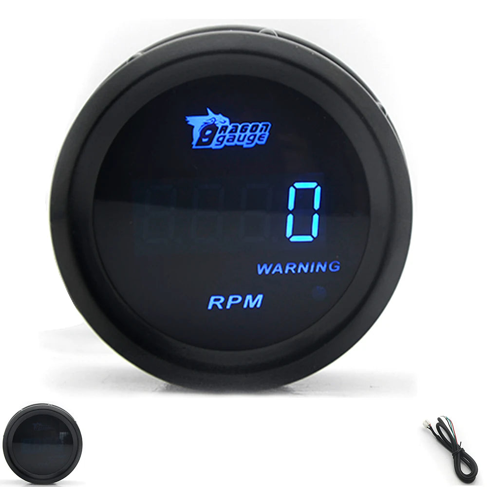 2" 52mm Car Digital Turbo Boost Gauge PSI BAR Water Temp Oil Temp Oil Pressure Gauge Voltmeter EGT Tachometer RPM gauge