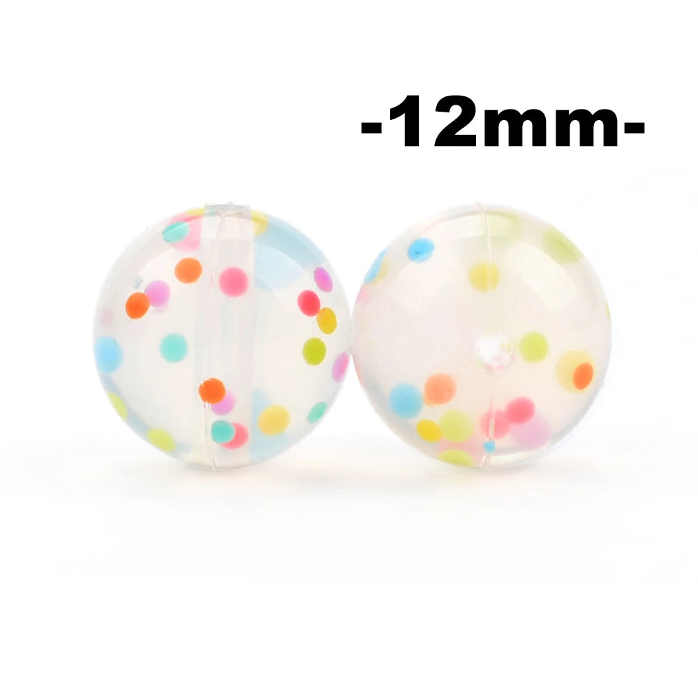 LOFCA 100Pcs/lot 12MM Round Shape Silicone Beads Used in jewelry making Necklace Bracelets Keychain Jewelry accessories