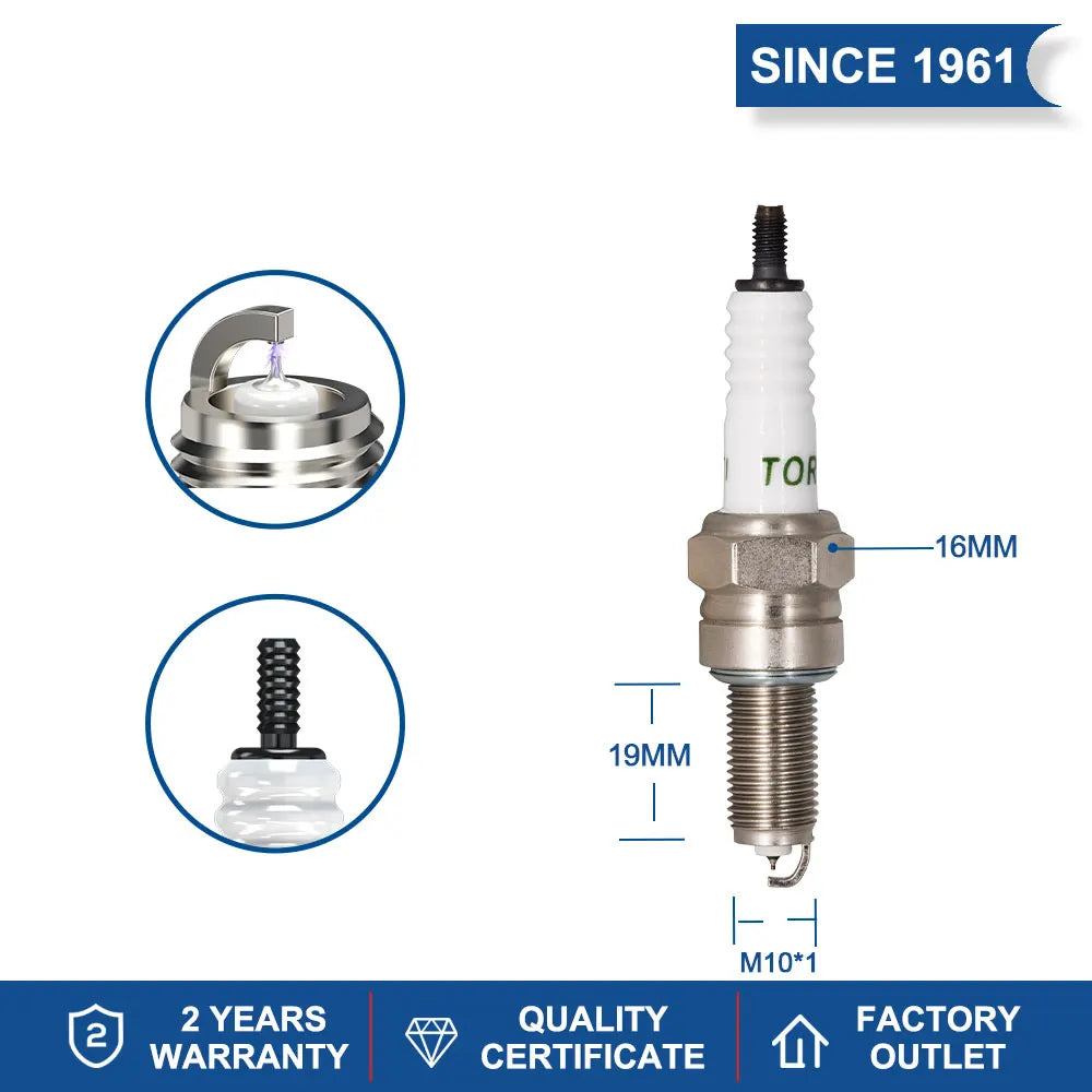 2-8PCS Iridium Pin Terminal Spark Plugs TORCH B8RTI Replace for 96067/CPR8EAIX-9 4465/CPR8EAGP-9 91064/SIMR8A9 HONDA 31916MEH003