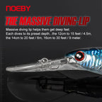Noeby Trolling Minnow Fishing Lure 12cm 32g Floating 14cm 52g 16cm 73g Sinking Wobbler Artificial Bait Saltwater Fishing Lure