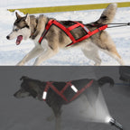 Waterproof Dog Sledding Harness Reflective Pet Sledding Skijoring Harness Big Large Dogs Weight Pulling Vest For Pet Training