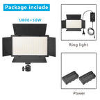Nagnahz U800 LED Photo Studio Light for Tiktok Youbute Game Live Video Lighting Portable Video Recording Photography Panel Lamp