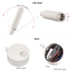 2pcs светильн Hotel Bedside Working Study Reading Wall Lamp sconces 3W Book Lamp Night light fixtures Spot LED EU US Plug Cord