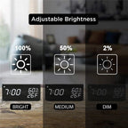 LED Bedside Alarm Clock with Sound Control Night Light USB Charging Temperature Display