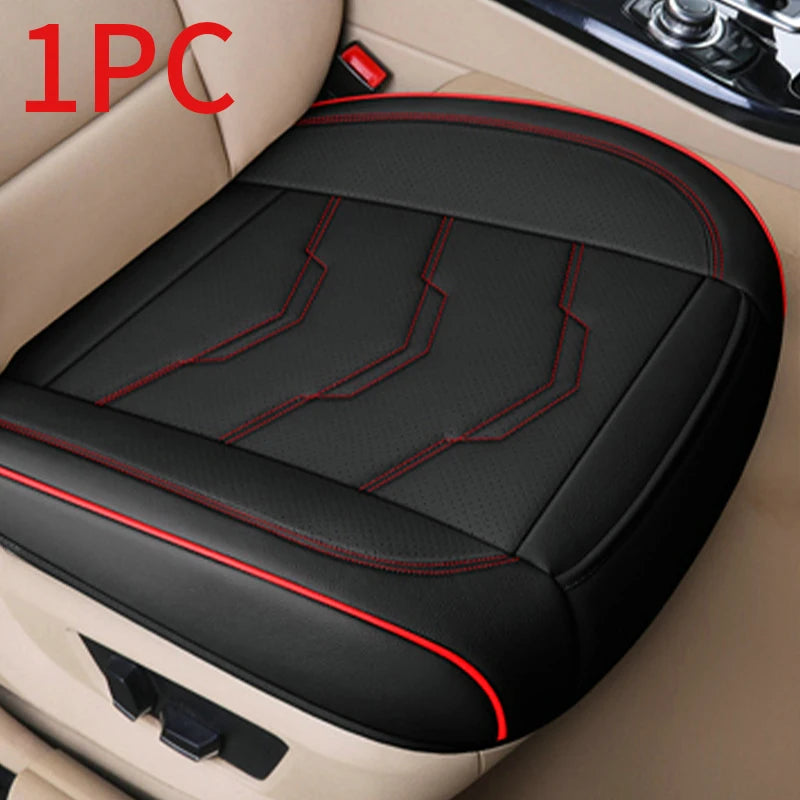 SEAMETAL Luxury Car Seat Cover PU Leather Seat Cushion Covers Universal Auto Interior Seats Protection Pad Mat Four Seasons