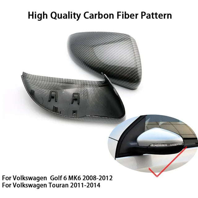 POLO Scirocco EOS Bora Jetta Beetle Passat Sagitar Car carbon fiber rear mirror cover For Volkswage VW Golf 6 Golf 5 Golf 7 CC